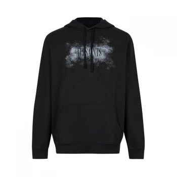 AllSaints Shadow Stamp Pullover Hoody - Jet Black