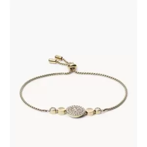 Fossil Womens Val Mosaic Mother-Of-Pearl Disc Bracelet - Gold