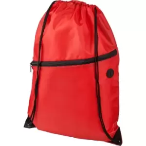 Bullet Adults Unisex Oriole Zippered Drawstring Backpack (One Size) (Red)