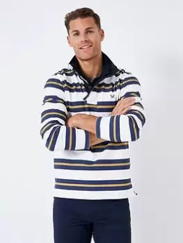 Crew Clothing Crew Clothing Padstow Pique Sweatshirt, Dark Blue, Size XL, Men