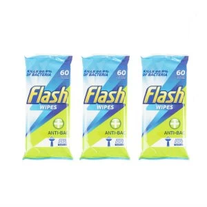 Flash Antibacterial Plus Wipes 180 pack