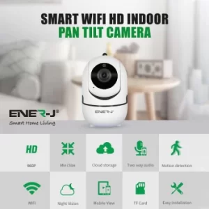 Smart WiFi Mini Indoor IP Camera with 270 degree rotation, 1080P, with Auto Tracker, Motion Detection and Night Vision