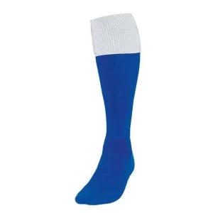 Precision Royal/White Turnover Football Socks UK Size Junior 12-2