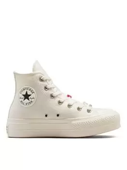 Converse Chuck Taylor All Star Lift Hi, White, Size 6, Women