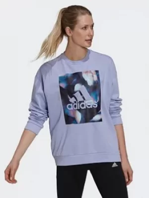 adidas U4u Soft Knit Sweatshirt, Purple, Size XS, Women