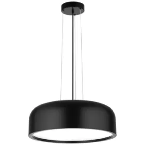 Merano - Independence 3 Light Dome Pendant Ceiling Light Metal, Matt Black Outside LED E27