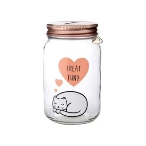 Sass & Belle Cutie Cat Treat Fund Money Jar