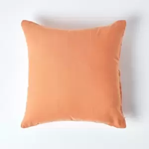 Homescapes - Burnt Orange European Linen Pillowcase, 40 x 80cm - Orange