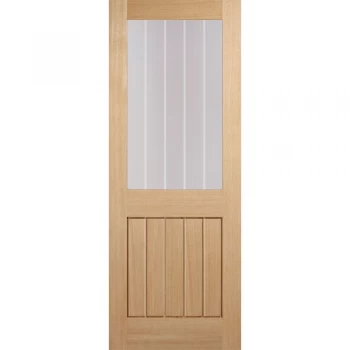 LPD Mexicano Unfinished Oak Half Light Glazed Internal Door - 1981mm x 762mm (78 inch x 30 inch)