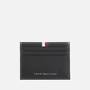 Tommy Hilfiger Mens Corp Leather Cardholder - Black