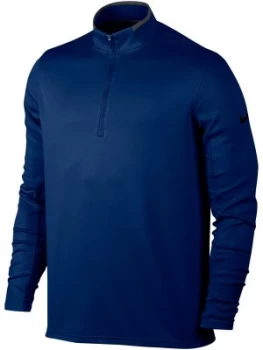 Mens Nike Dri Fit Half Zip Jumper Blue