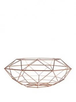 Premier Housewares Iron Wire Vertex Fruit Basket ; Copper