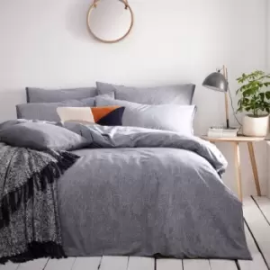 The Linen Yard Claybourne Double Duvet Cover Set Cotton Denim