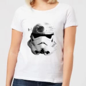 Star Wars Command Stromtrooper Death Star Womens T-Shirt - White - M