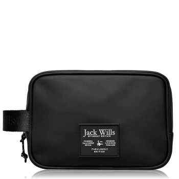 Jack Wills Loughton Rubberised Washbag - Black