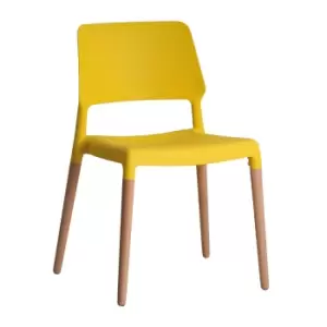 Set Of 2 Riva Dining Chairs Yellow