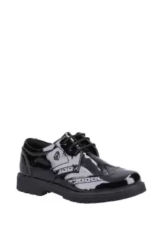 Hush Puppies Black Sally Senior Patent Leather School Shoe