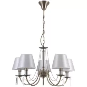 Netlighting Solana Classic 5 Light Multi Arm Chandelier with Shades, E14