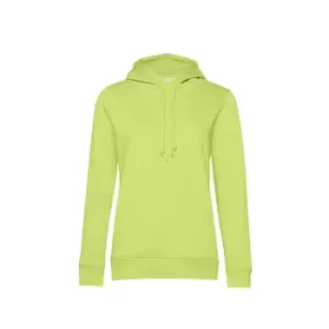 B&C Womens/Ladies Organic Hoodie (XL) (Lime Green)