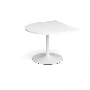 Trumpet base radial extension table 1000mm x 1000mm - white base and