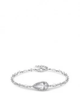 Jon Richard Jon Richard Bridal Cubic Zirconia Classic Navette Pear Bracelet