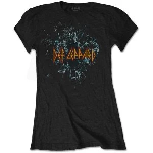 Def Leppard - Shatter Womens Medium T-Shirt - Black