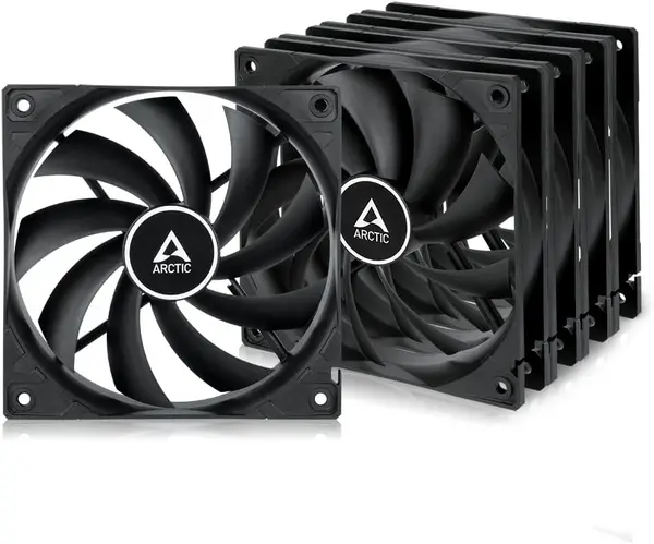 ARCTIC F12 (5 Pack) - 120 mm Case Fan, Pressure-optimised, Computer, Fan - Black - ACFAN00248A