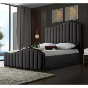 Envisage Trade - Magnifik Upholstered Beds - Plush Velvet, Super King Size Frame, Steel - Steel