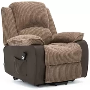 Postana Electric Dual Motor Rise Recliner Jumbo Cord - Brown