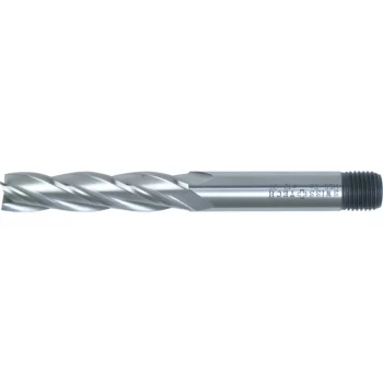 16.00MM Series 37 HSS-Co 8% 4 Flute Threaded Shank Long Series End Mills - Uncoated