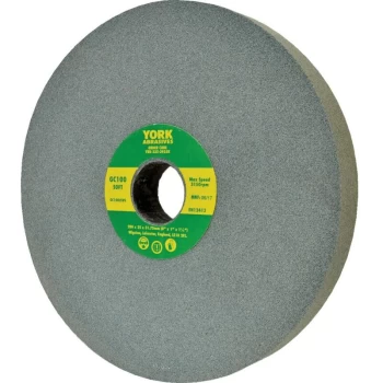 200X20X31.75MM GC60JV Medium Silicon Carbide Bench Grinding Wheel - York