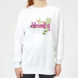 Disney Bambi Kiss Womens Sweatshirt - White - XS