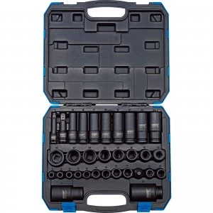 Draper 32 Piece Combination Drive Impact Hex Socket Set Metric Combination