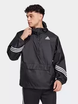 adidas Sportswear Wind.RDY Hooded Anorak - Black, Size 2XL, Men