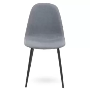 Interiors By Ph Grey Fabric Dining Chair