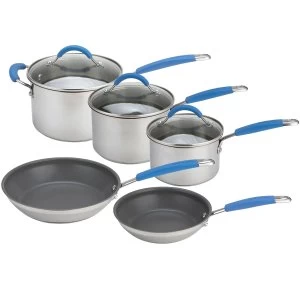 Joe Wicks Quick & Even Stainless Steel Pan Set - 5 Piece