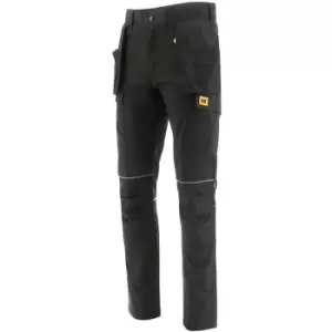 Caterpillar Mens Stretch Cut Pocket Slim Work Trousers (36R) (Black) - Black