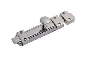 Wickes Flat Tower Bolt - Chrome 140mm