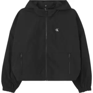 Calvin Klein Jeans Packable Crinkle Windbreaker - Black