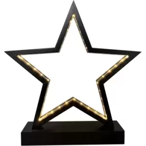 LED Wooden Star 45 LEDs Black