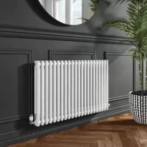 White Horizontal 2 Column Radiator 600 x 1008mm - Nambi