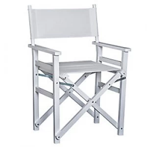 HOMCOM Folding Chair White Beech, Oxford Fabric 833-458WT