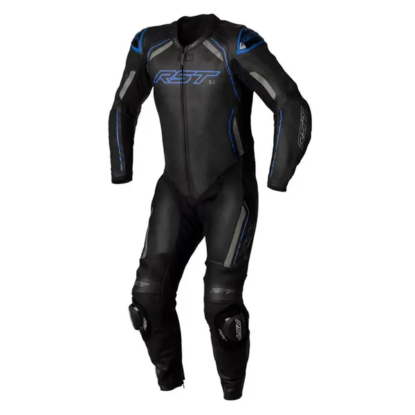 RST S1 CE Leather One Piece Suit Black Blue Size 50