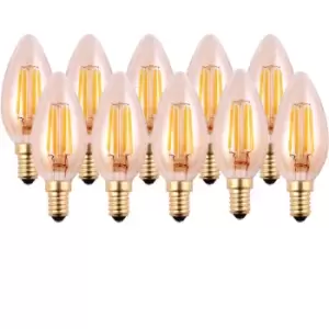 Harper Living 4.5 Watts E14 LED Bulb Amber Candle Warm White Dimmable, Pack of 10