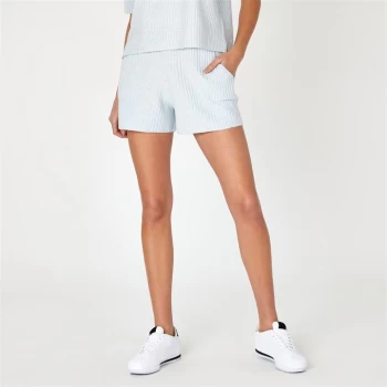 Jack Wills Ribbed Lounge Knitted Shorts - Soft Blue