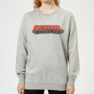 Marvel Deadpool Logo Womens Sweatshirt - Grey - XS