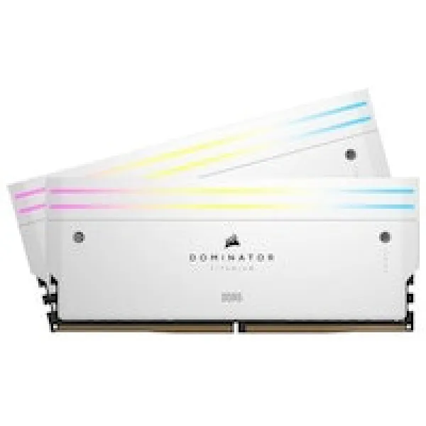 Corsair Dominator Titanium RGB 32GB (2x16GB) DDR5 PC5-57600C34 7200MHz Dual Kit White