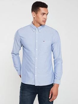 Tommy Jeans Logo Oxford Shirt - Blue