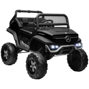 HOMCOM 12V Licensed Mercedes-Benz Unimog Kids Electric Ride On Car, Battery Powered Off-road Toy with Remote Control, Suspension Wheels, Horns, Lights