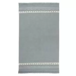 Hug Rug Woven Rustic Trim Rug Sky Grey and Cream 120 x 170cm